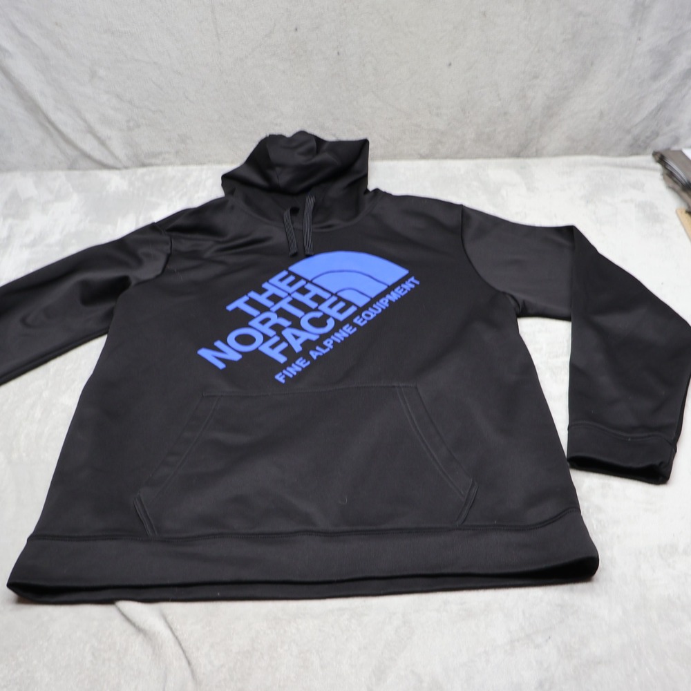 North Face Hoodie Mens XL Black Fine Alpine Equipment Fleece Pullover Sweatshirt